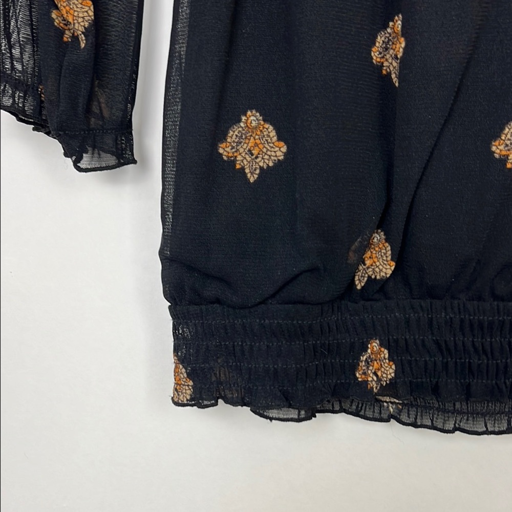INC International Concepts Elegant Black and Brown Women's Top S - Picture 5 of 9